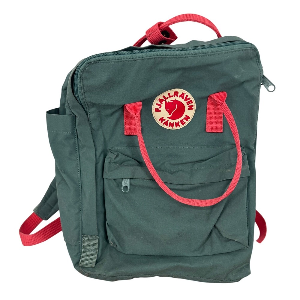 Fjallraven Kanken Backpack Unisex Medium Green Red Classic Outdoor Gorpcore